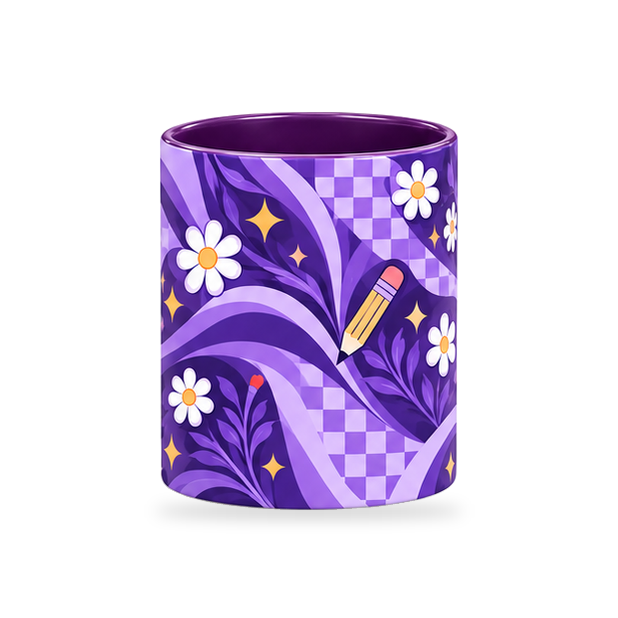 Teach Love Inspire Mug – 320ml — center view on a transparent background
