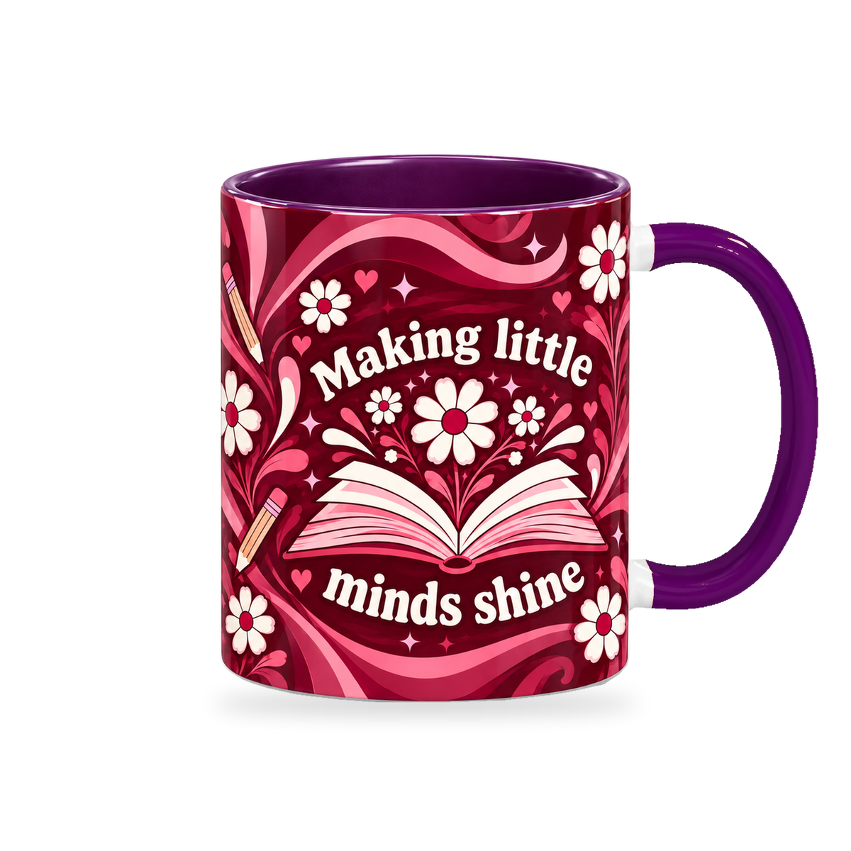 Teacher Era Mug – 320ml — right view on a transparent background