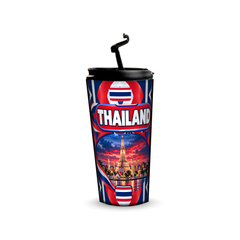 Thailand 480ml tumbler with reusable straw