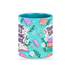 Tiffany Book Club Teacher Mug – 320ml — center view on a transparent background
