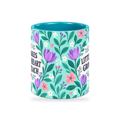 Tiffany Tulip Tile Teacher Mug – 320ml — center view on a transparent background