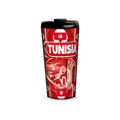 Tunisia 480ml tumbler front view with country design