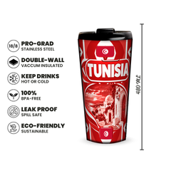 Tunisia 480ml insulated tumbler features and size