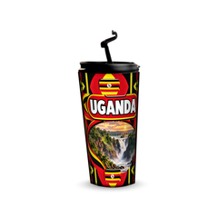 Uganda 480ml tumbler with reusable straw