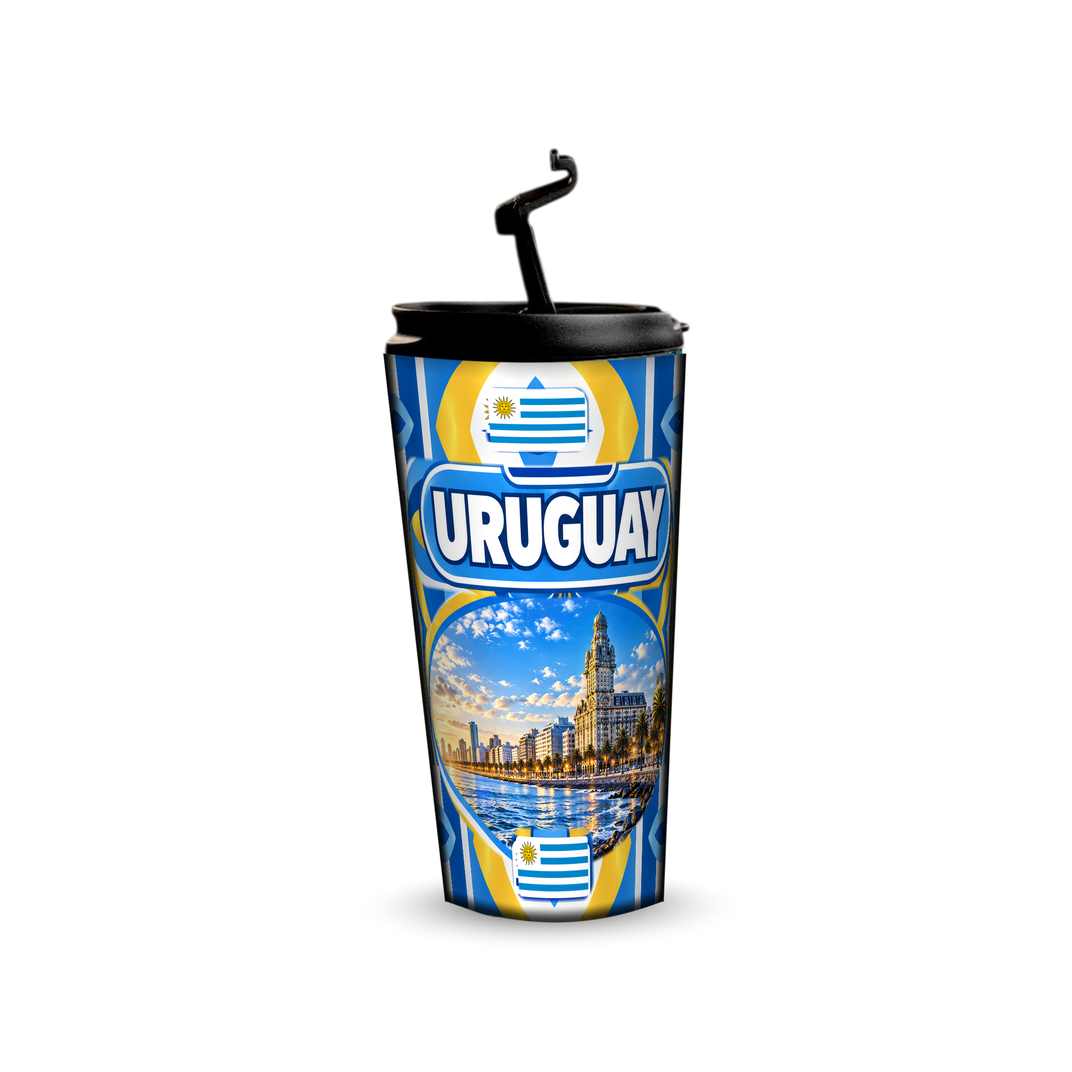Uruguay 480ml tumbler with reusable straw