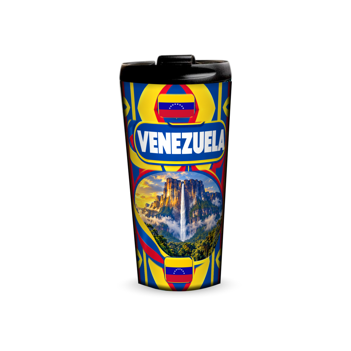 Venezuela 480ml tumbler front view with country design