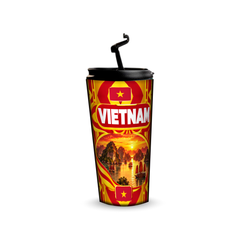 Vietnam 480ml tumbler with reusable straw