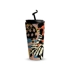 Wild Fusion 480ml Tumbler by Fann Bliss — raised drinking spout view