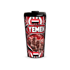 Yemen 480ml tumbler front view with country design